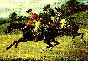 charles emile callande course de chevaux montes painting